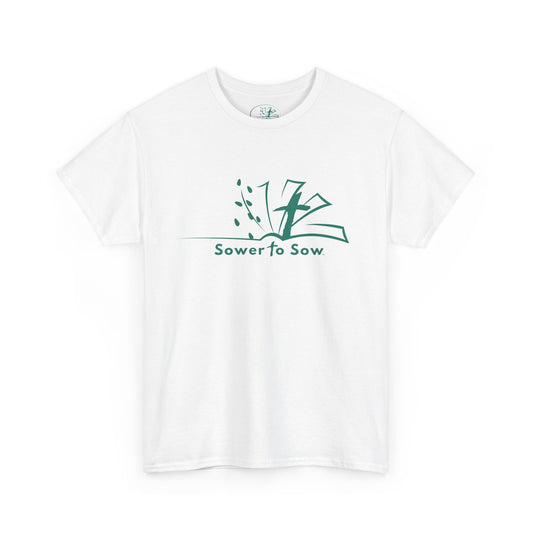 White t-shirt with Sower To Sow 